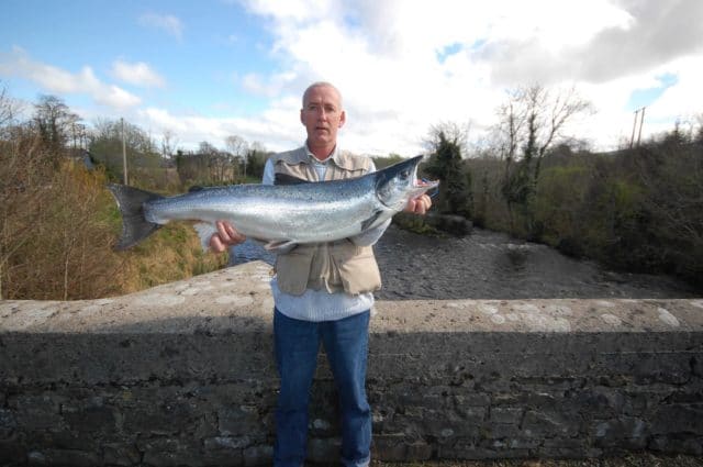 David Reid with his 18lbs 4oz fish from the Wash Stones on prawn on Thursday.