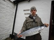 East winds and cool conditions affect the mood of salmon on the Drowes Paul Foley with his 10lb fish