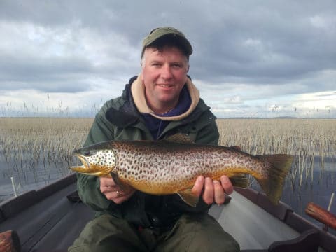 Larry McCarthy with a lovely Trout on Duckfly 