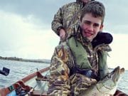 14-year old Aaron Barry from Swinford with his magnificent Mayo pike weighing 28 lbs