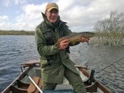 Slower on Mask but olive hatches should improve sport this week Ronan Cusack with a nice 3lbs trout from Lough Mask over the Easter weekend. The fish was taken on a size 12 Sooty Dabbler.