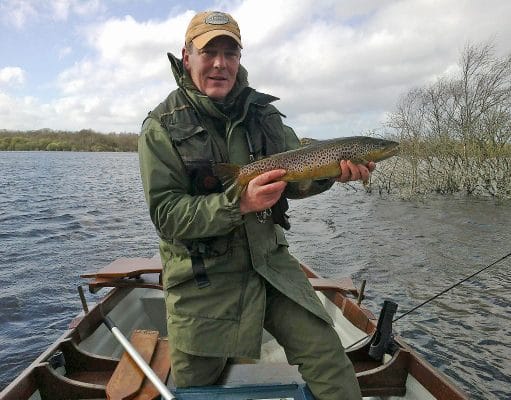 Slower on Mask but olive hatches should improve sport this week Ronan Cusack with a nice 3lbs trout from Lough Mask over the Easter weekend. The fish was taken on a size 12 Sooty Dabbler.