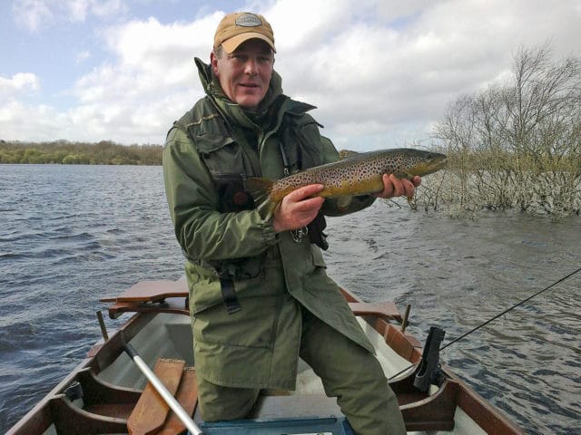 Ronan Cusack with a nice 3lbs trout from Lough Mask over the Easter weekend. The fish was taken on a size 12 Sooty Dabbler.