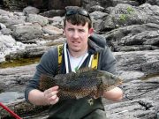 Cracking 50cm 4lb 12oz Ballan Wrasse for Troy Troy Francis with his cracking 50cm 4lb 12oz Ballan Wrasse