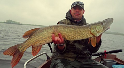  A delighted Wayne Oldfield, Dublin, with a fantastic wild Lough Conn pike