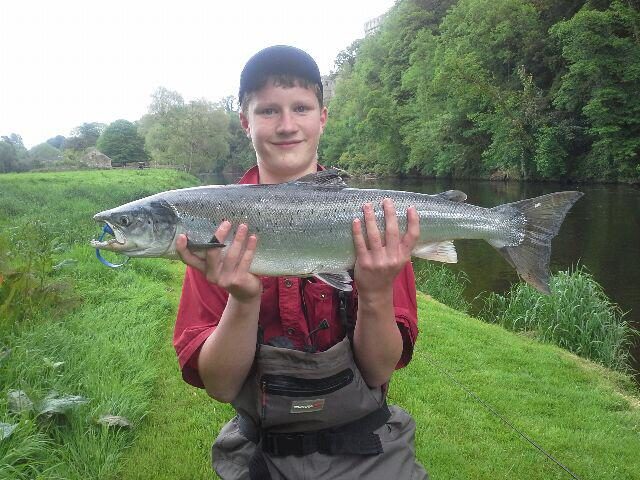 12 year old John Joe with his fish at Fortwilliam