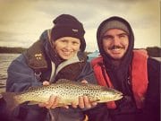 Lough Carra producing fish despite tough conditions Helen Walsh from Headford, Co. Galway with a nice Carra trout caught during May 2014