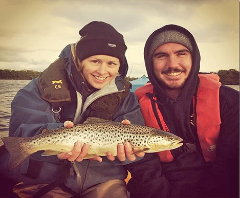 Helen Walsh from Headford, Co. Galway with a nice Carra trout caught during May 2014