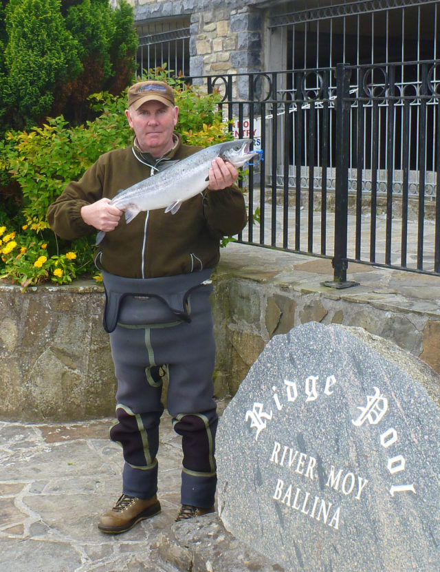 John Howley with the first Ridge Pool salmon of the season