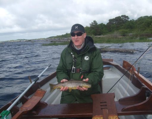 Mike Donaghy with a nice Mask trout caught on his recent visit, where himself and friend John Webb enjoyed excellent fishing.