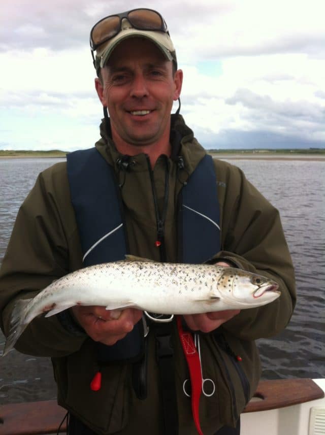 Declan McAdams, Derry, with a nice Moy Estuary sea trout