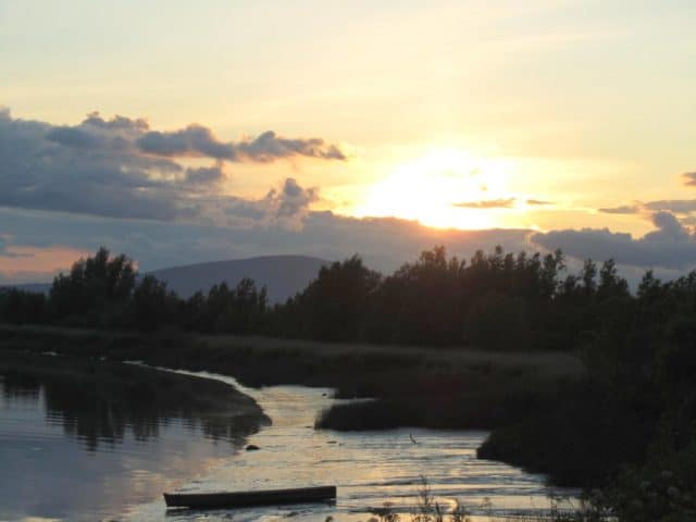 Sunset on river Suir in Fiddown