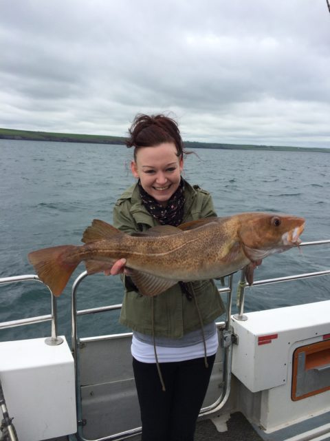Syrita O'Malley  with a good cod 