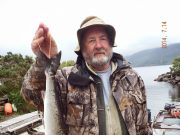The 60 year wait is over for Bob White as he catches his first salmon on the Currane