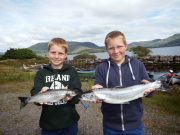 Salmon keeping a low profile on Lough Currane Felix and Paul Pipes from Switzerland