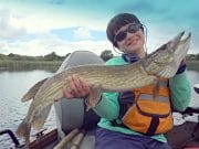 Massachusetts boy lands the pike A proud Amand Patil, US, with his first ever pike