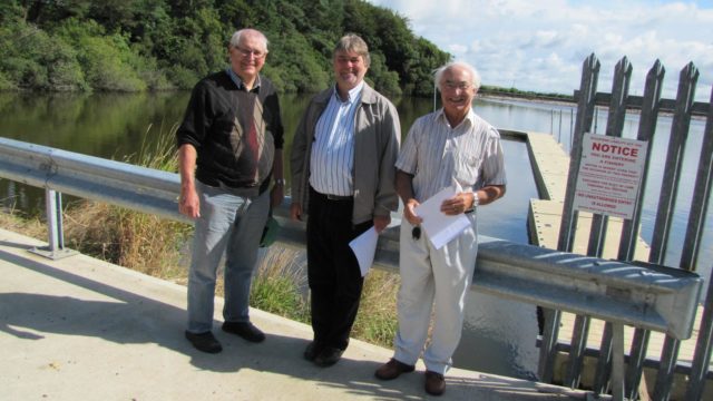 Jack O’Mahony, engineer, Gary Falconer architect, and Tom Connelly, Chairman of Waterford City and County Trout Anglers