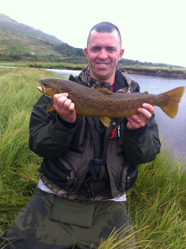 Alan Crinnion with a fine trout from the Finny River