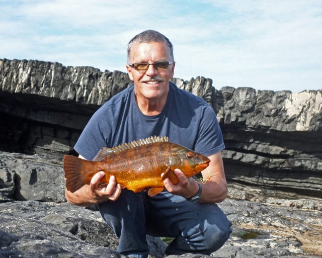 Bill Ryan with specimen wrasse