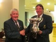 Win for Connacht Anglers at 2014 Inter-Provincial Competition Mr Basil Shields receives the Lennon Trophy from ITFFA Chairman, Mr Pat Foley