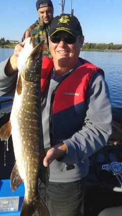 Kevin with the forth Pike of the day