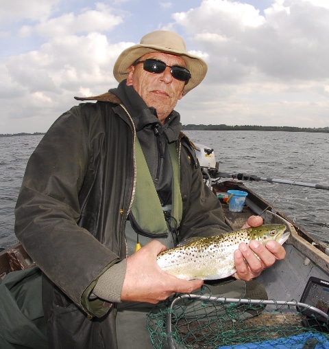 Henk Heiligers of the Netherlands with lovely trout from Lough Owel
