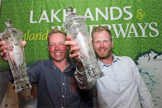 Adam Wakelin and Rob Wootton with trophies