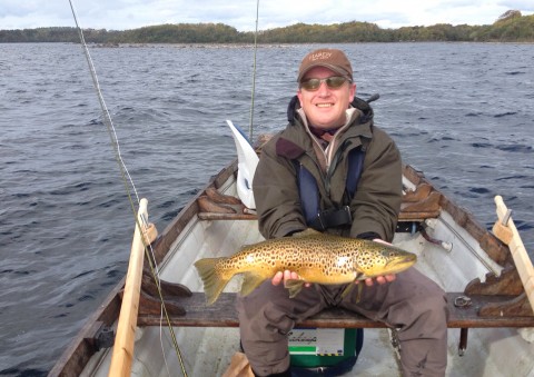 Ian Mackintosh with a fine late season Corrib trout of approx. 6.5lbs
