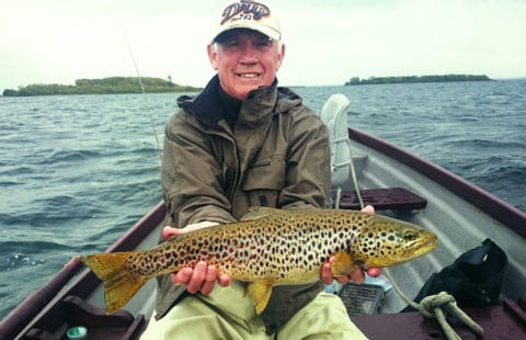Lloyd Vincent with a lovely 4.5lbs Corrib trout taken in late September 2014