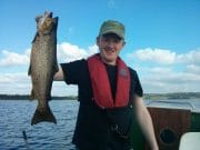 Good fishing over reefs and wrecks at Courtmacsherry and bass from the shore trout