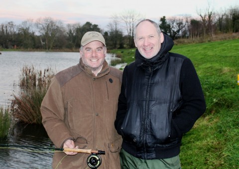 Fishery Manager Garrett Ruigrok Pictured with Noel at Courtlough Fishery
