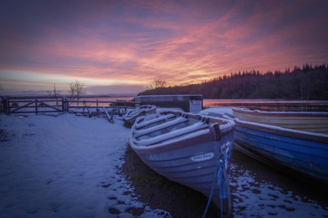 A snowy dawn