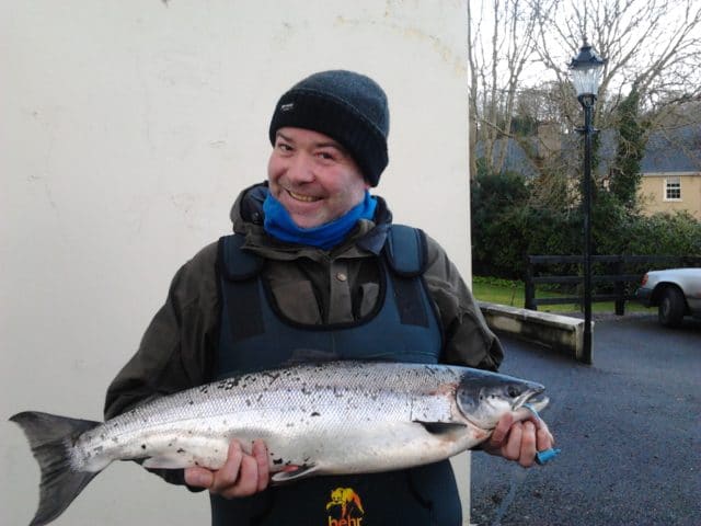 Alan Cassidy with spring salmon from the River Flesk
