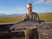 Cracking 13.5lb salmon caught on the Currane by Noel Clancy Noel Clancy with a 13 .5 lbs
