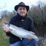 Drowes – Eddie Roulston with his fish from the Grazings this afternoon below Lennox’s Bridge