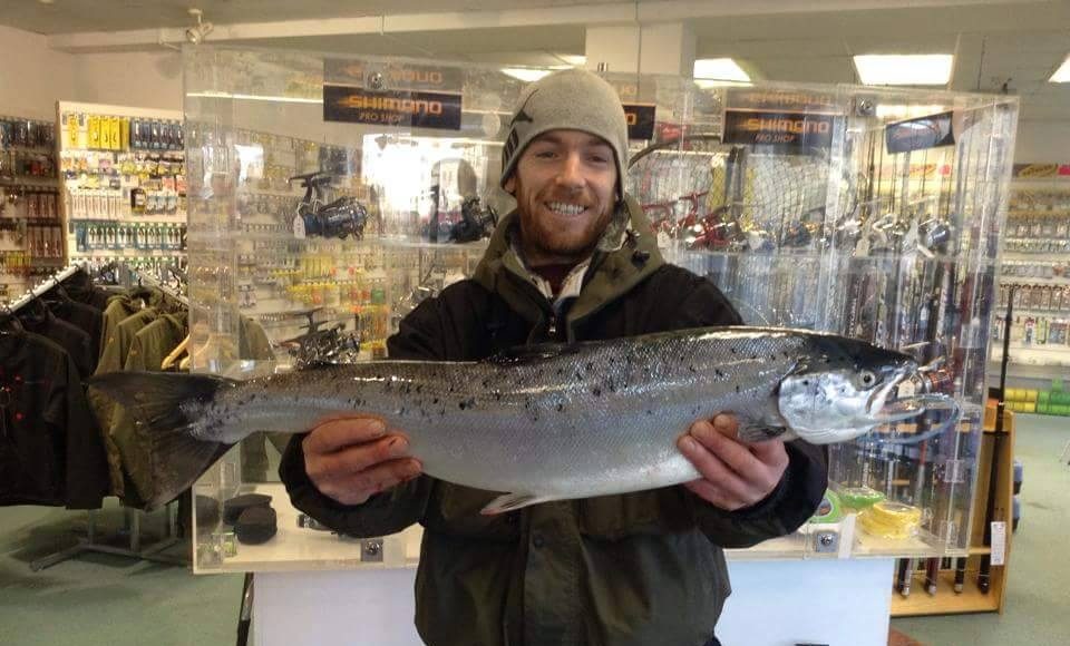 Nigel Lacky with the First Salmon of 2015 from the Moy