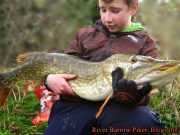 Master Byrne with a fine 20+lb pike from the River Barrow
