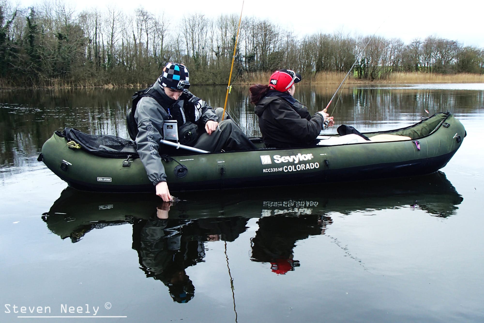 Kicking up a ruckus with pike & perch in an inflatable canoe