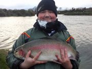 Super size rainbows for Adriano at Ardaire Springs Angling Centre Adriano Tempesta with 20lb rainbow...