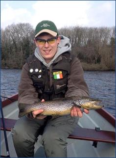 16 year old Jack Egan, Cavan – first drift, first cast, first fish