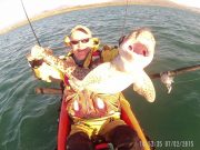 Kayakers in the Kingdom enjoy fishing out of Waterville bullhuss