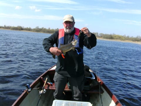 Eddy with a nice Trout on the lure.