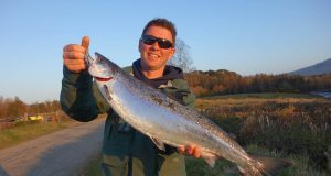 D. McKee registered an 11lb salmon caught on Worm from the Mill Pool