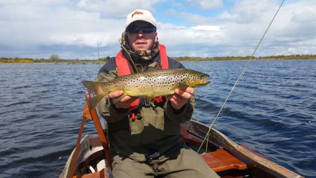 David Connors from Ballinrobe with a nice Mask trout, April 2015