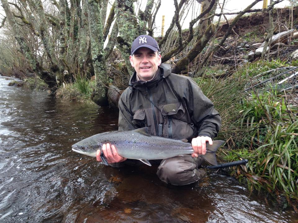 Red letter for Jason Mc Conkey on the River Finn with two fine fish of 10  lbs and 15 lbs
