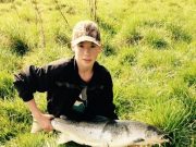 Junior angler catches 20 lb. salmon on Suir salmon 20lb