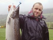A couple of salmon for Blackwater Lodge, lots of water 10lb salmon