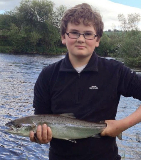 A 4lb. grilse with long-tail sea-lice from Upper Kilmurry for Ian Powell Jnr.