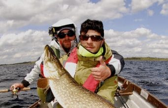 A great end to incredible pike fishing holiday for Italians on Ree Andrea palma and Simone Antonioli with cracking pike