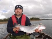 Great trout fishing on Lene at weekend, on troll and fly Alan Thomas and beautyfull Lough Lene rainbow.